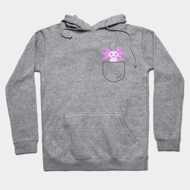 Axolotl inside a pocket Hoodie by Purrfect